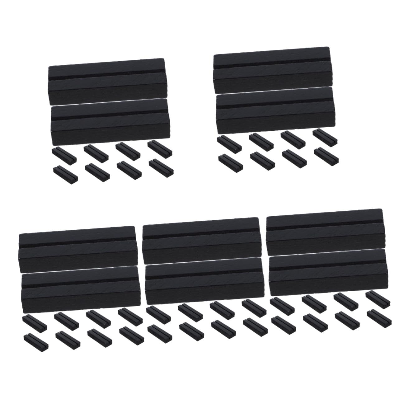 Amosfun 50 Pcs Base De Tarjeta De Registro Colocar Soportes Para Tarjetas Expositor De Tarjetas De Visita Pequeños Soportes Para Letreros De Mesa Soporte De Letrero De Escritorio De Madera