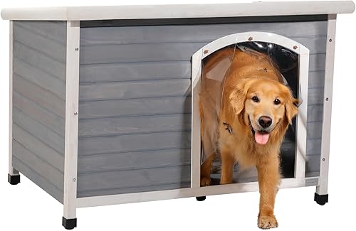 Miniatura 1 de Petsfit - casetas cuchas de madera para perros pequeños, medianos y perros grandes, resistente a la intemperie para perros, con patas elevadas.