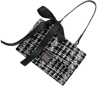 1 Peça Bolsa Mensageiro Bolsa De Tecido Preto Crossbody Bolsa De Ombro Para Mulheres - Alça Bolsa Bolsa Mensageiro Preto Bolsa De Ombro Bolsa De Um Ombro Bolsa De Pano De Lã Bolsa