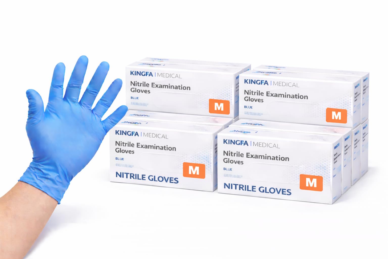 Guanti in nitrile blu senza polvere e senza lattice, usa e getta, resistenti agli strappi, guanti medici per la pulizia, la gastronomia, il tatuaggio e la casa (1000, M)