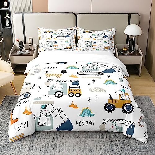 Housse de couette dinosaure 3D en pur coton pour lit double