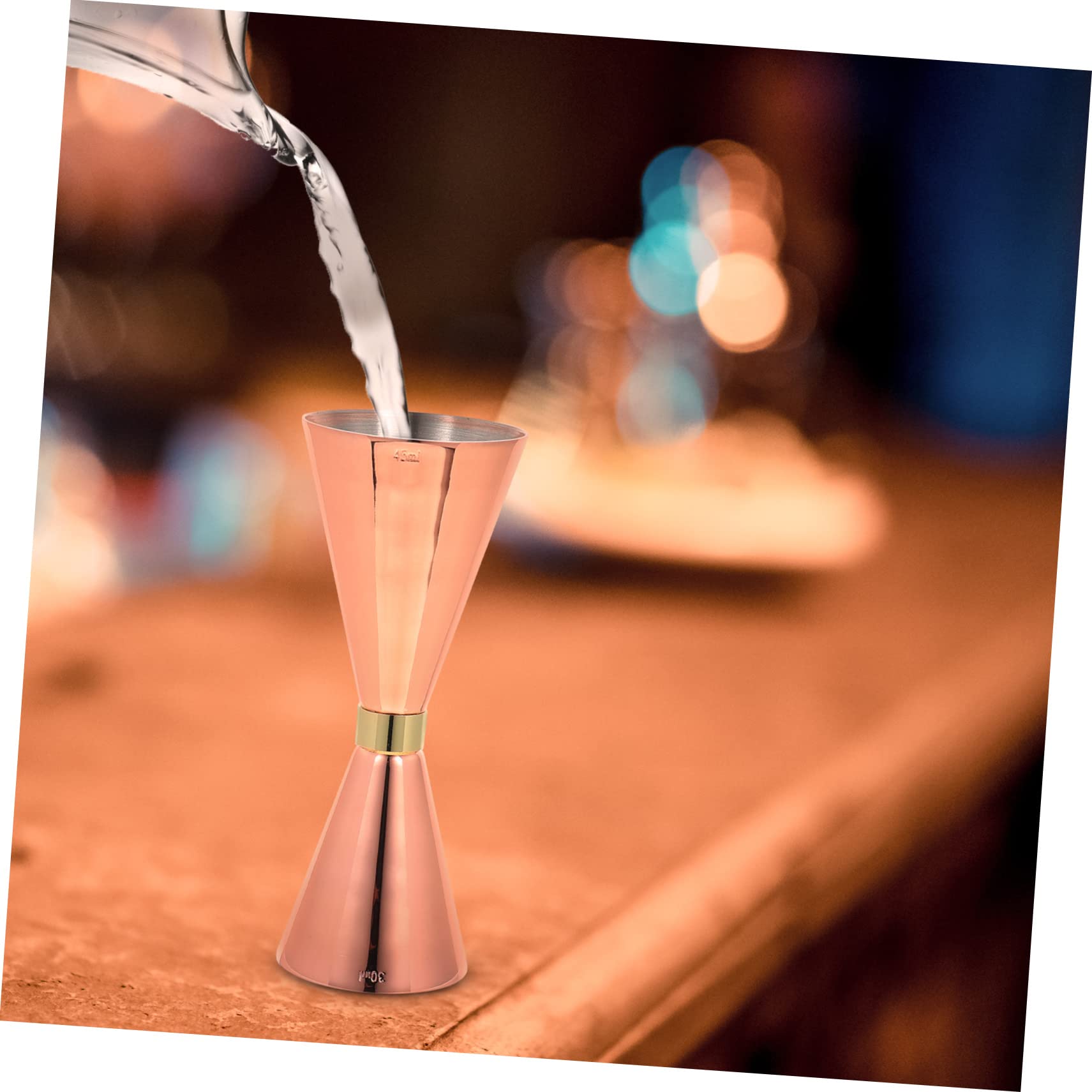 ABOOFAN 2 Pièces Mesureur De Vin Bols À Mélanger avec Poignées Mesure De Tir Jigger Barman Outil De Mesure Tasse À Mesurer Double Jigger Mesures Jigger Et Shaker Cage De Hamster Cocktail