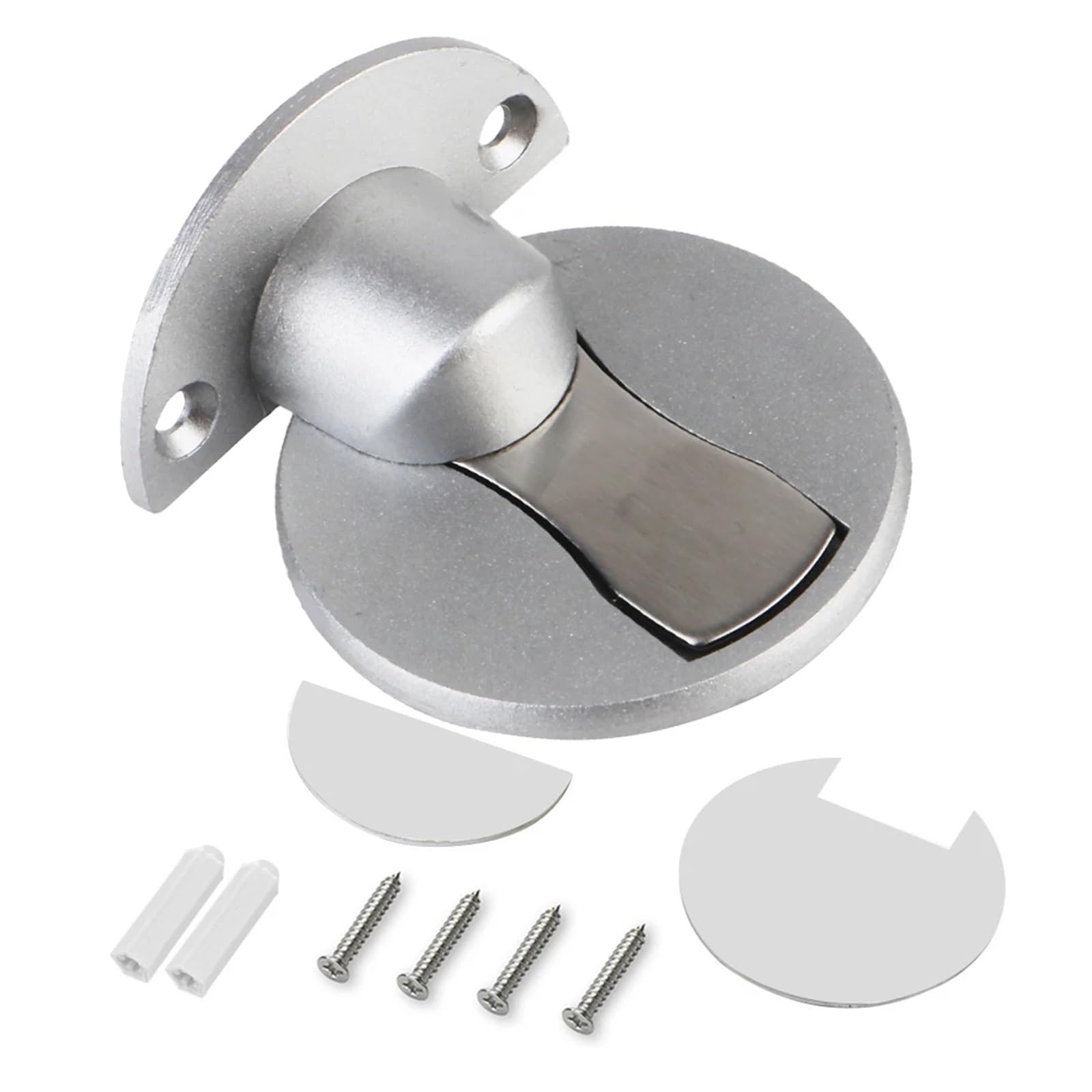 Kiddibubzi Silver Magnetic Door Stops Hidden Door Holders Catch Floor Hidden Doorstop Stainless Steel Door Stopper Doorstop(Silver)