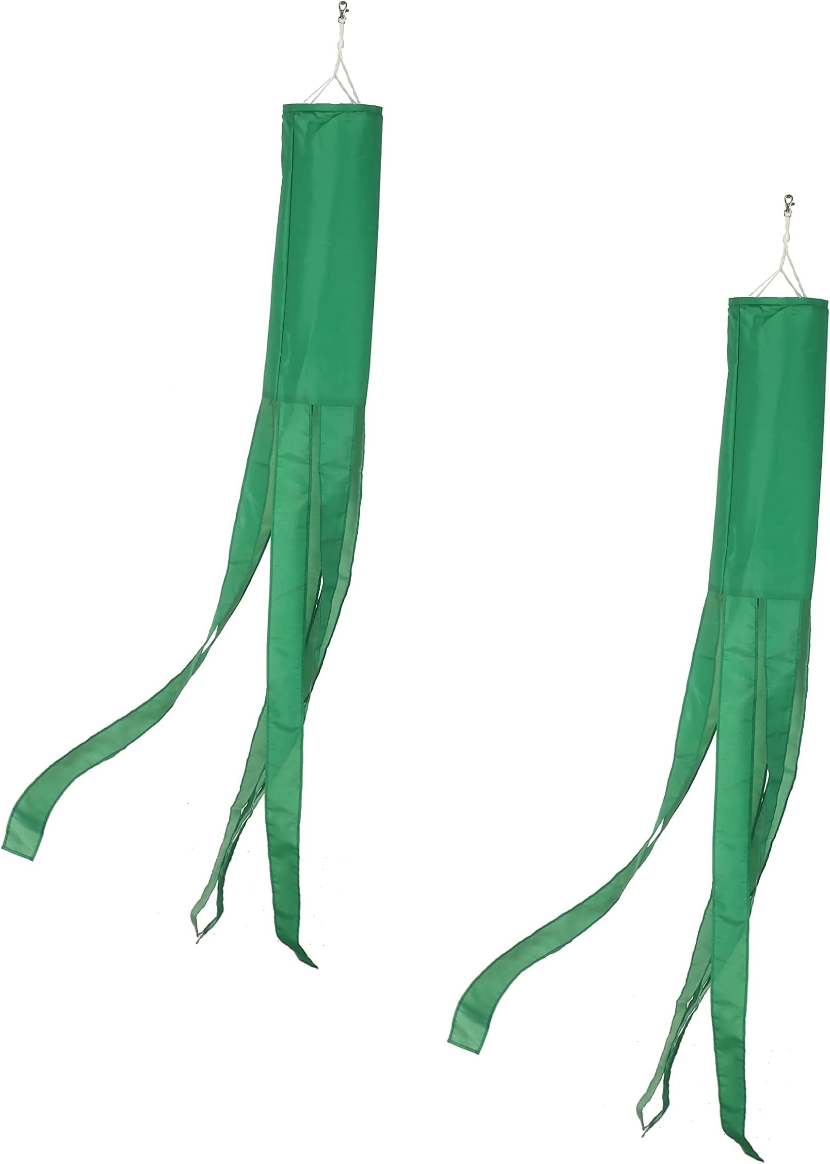 2 Pack Color WindSock Flag,WindSock Stripes Wind Socks For Yard And Garden Flag,Front Porch Hanging Waterproof Suitable For Every Season,60Inch. (green)