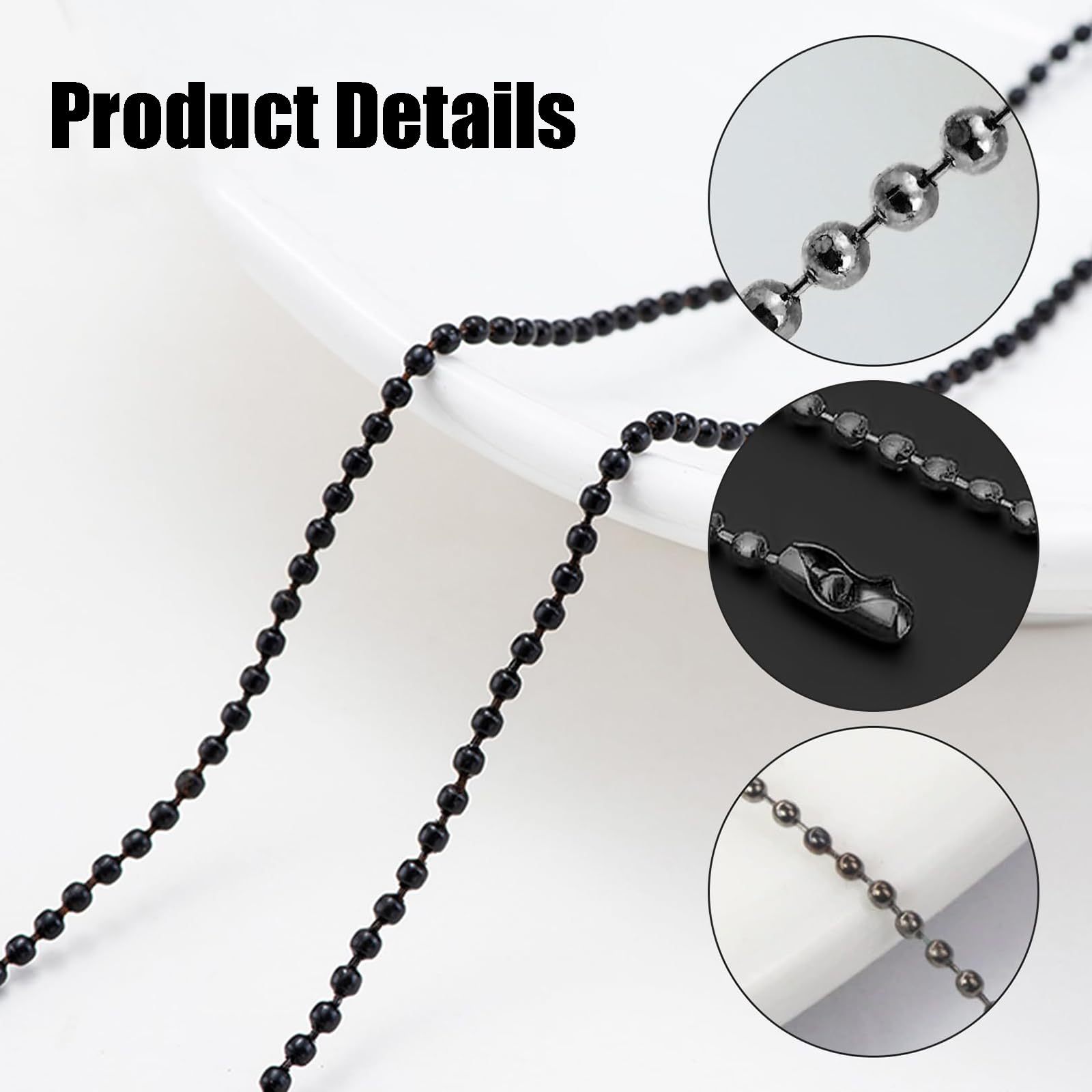 Chaînes à Billes En Acier Inoxydable 201 Résistantes Au Ternissement En Gros Pour Création De