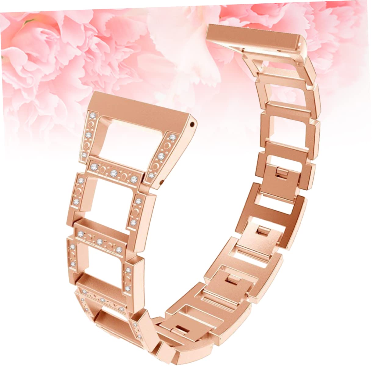 Uonlytech 2piezas Correa De Repuesto De Acero Inoxidable Para Reloj Inteligente Banda y Elegante Rosa Dorado Accesorio Duradero y Único Para Muñeca