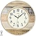 Produktbild AMS 5975 Wanduhr Funk Funkwanduhr Rund Antik Vintage Retro Shabby Holz-Optik