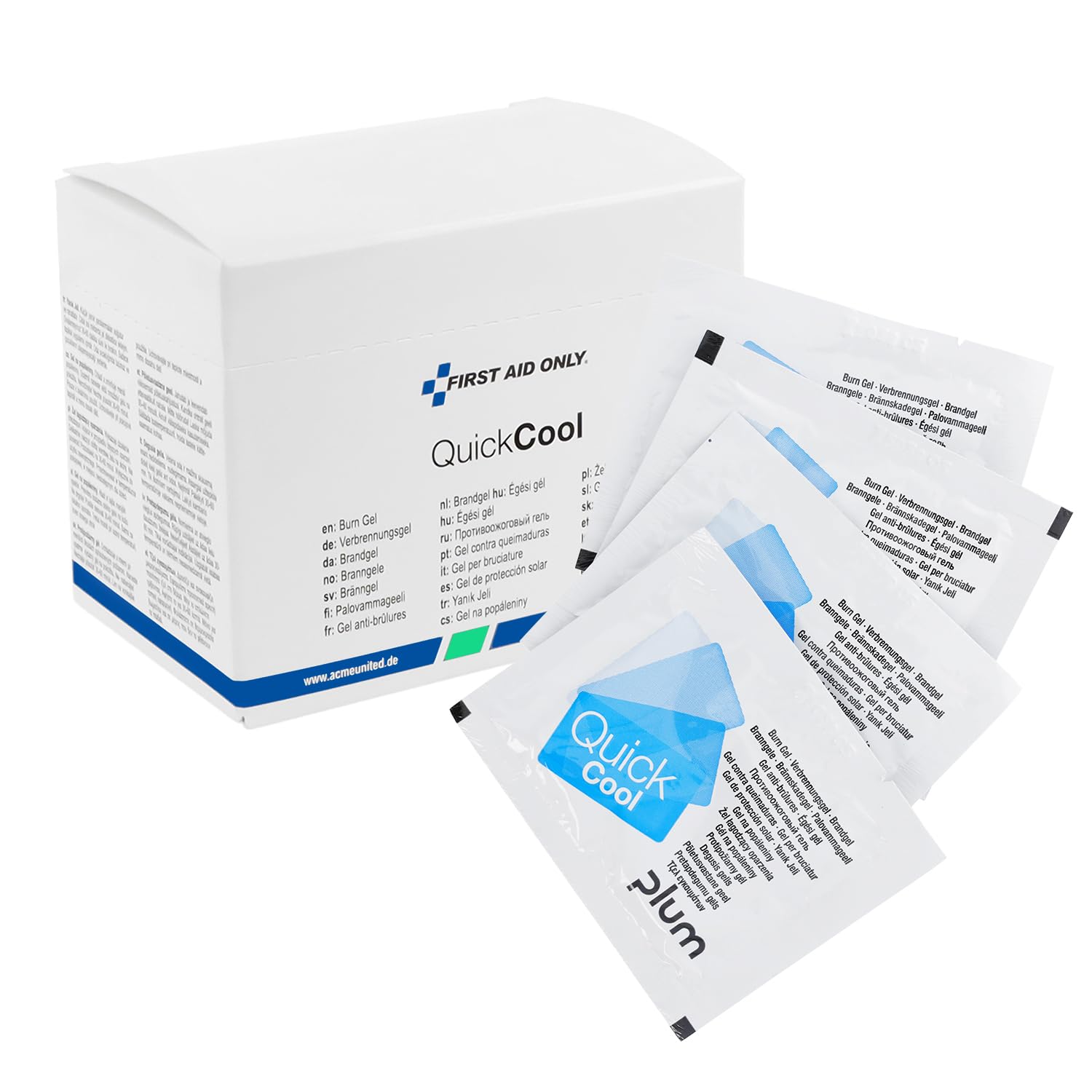 First Aid Only QuickCool Verbrennungsgel 18 Stück | Brandsalbe auf Wasserbasis in sterilen 3,5g Portionspackungen | Kühlendes Brandwundgel für kleinere Verbrennungen | P-44028 00