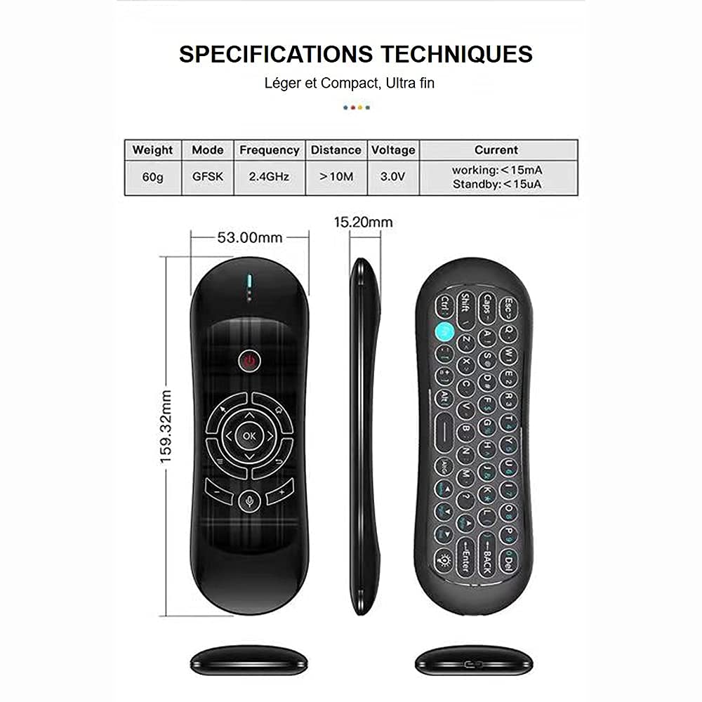 Telecomando Rii Mini MX6+ - Wireless E IR, Con Tastiera E Mouse Giroscopico - Foto 4