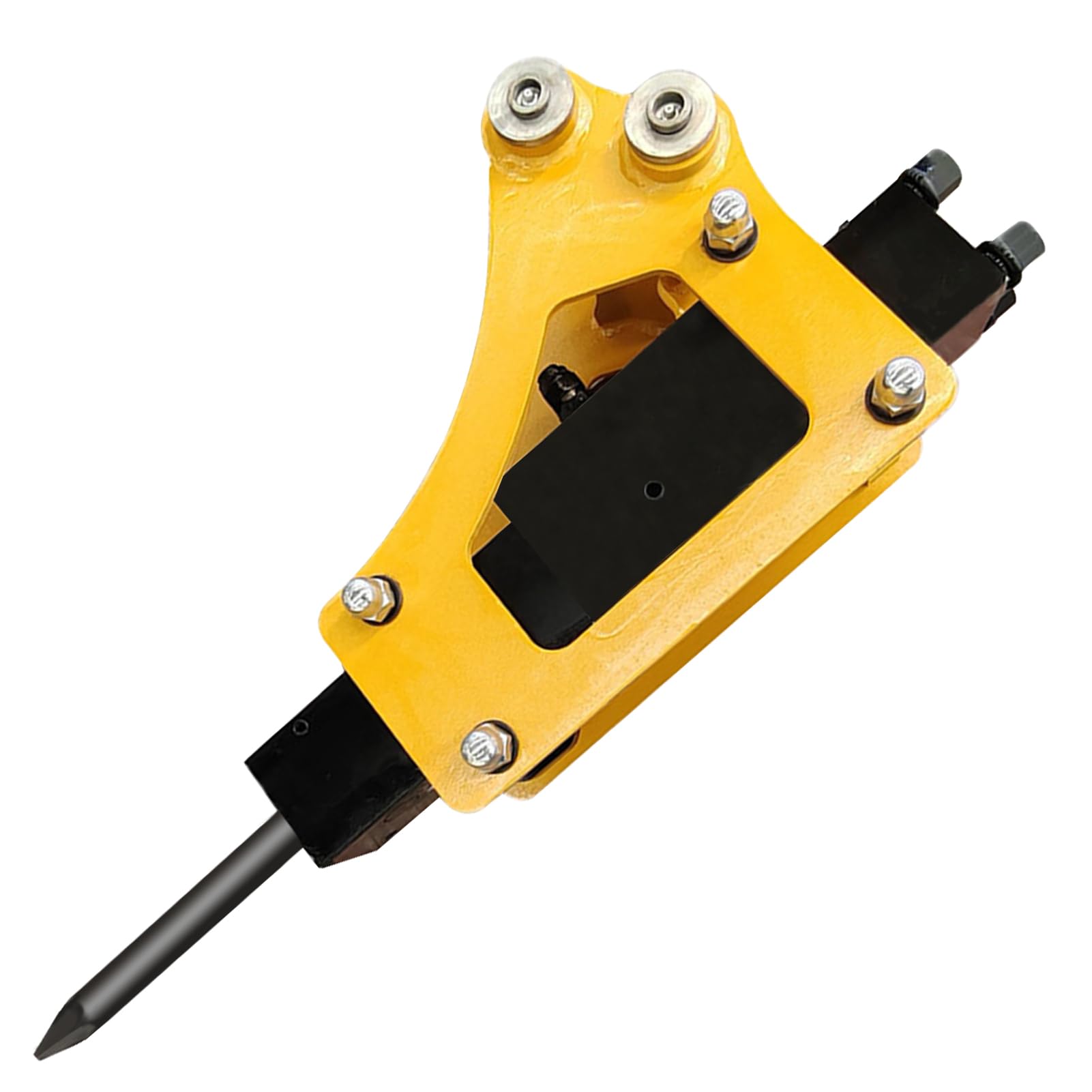 Martello idraulico per mini escavatore, martello compatto per calcestruzzo, roccia, gelo, terreno, strumento a percussione a montaggio rapido, adatto per escavatori da 0,8-1,5 tonnellate