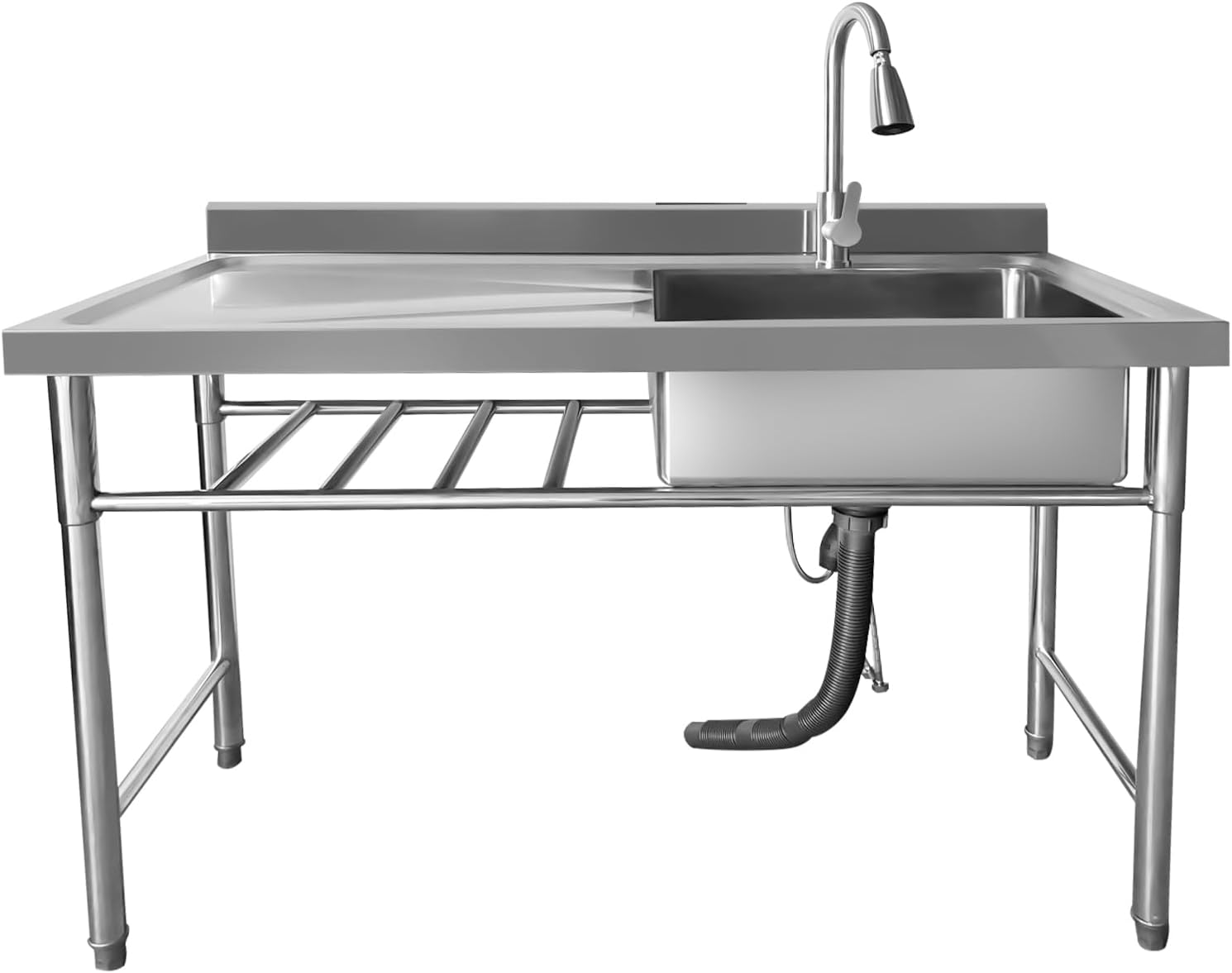 DuyviSteil Commercial Restaurant Sink,Stainless Steel Utility Sink Free