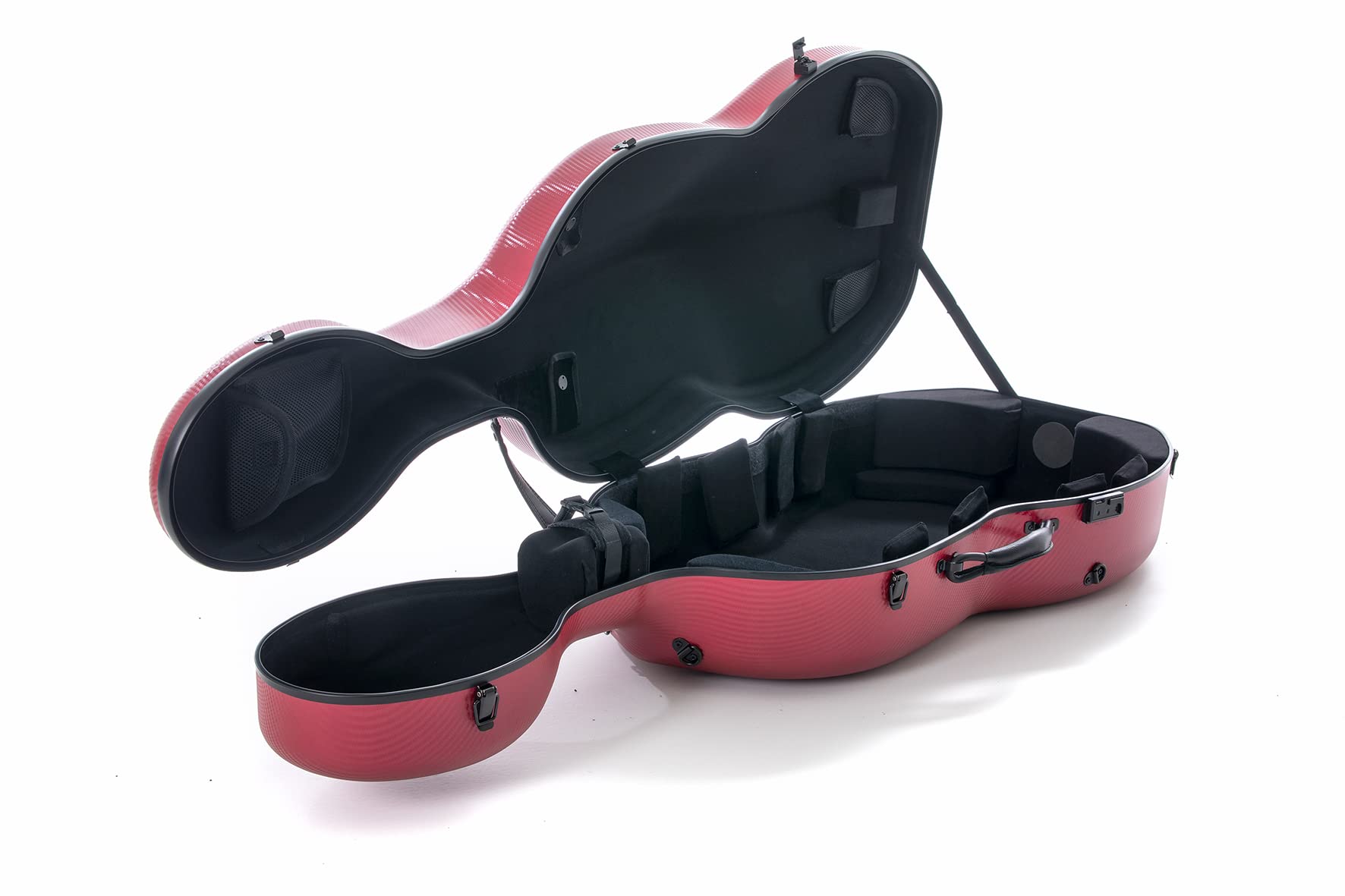 GEWA custodia per violoncello in policarbonato 4/4 rosso con cinghie a zaino e maniglia laterale