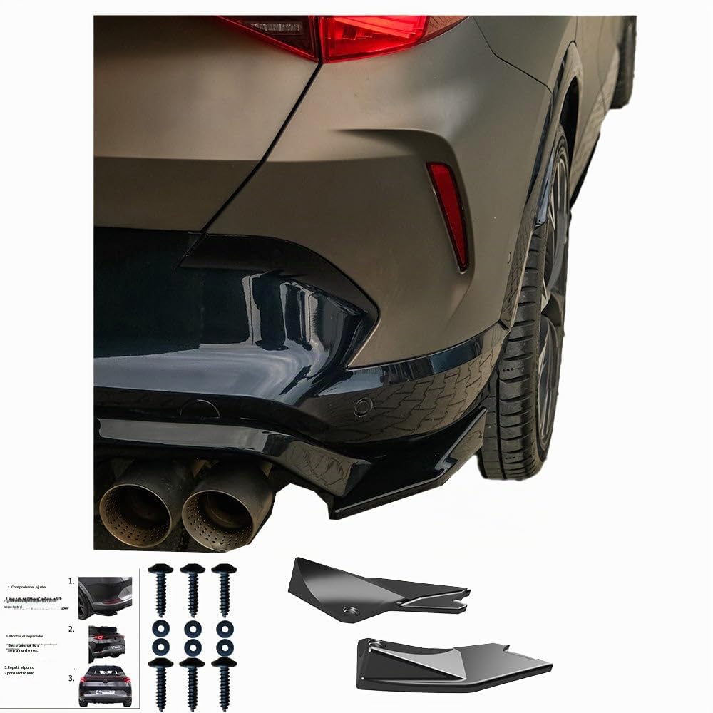 Difusores Laterales Traseros Oneway compatibles con Cupra Formentor 2020-2024 y Facelift 2024- - Versión 3 - Negro Brillante