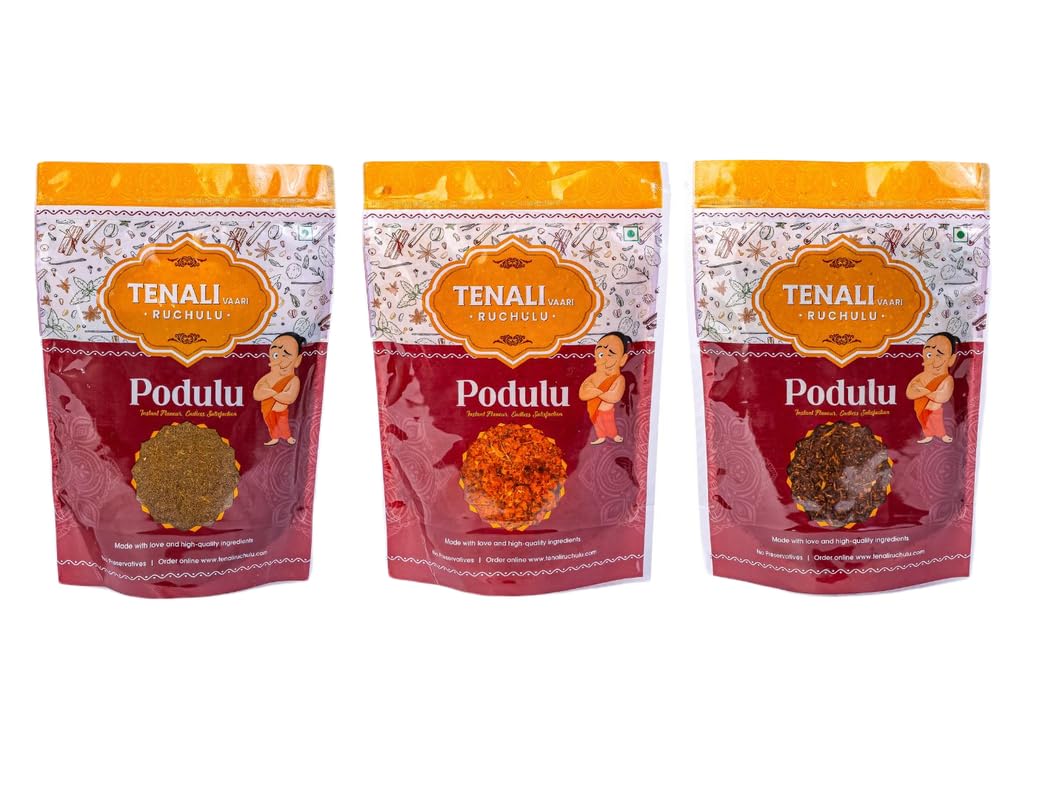 TENALI VAARI RUCHULU Combo of Karivepaku Karam Podi/Kobbari Karam Podi/Kothimera Karam Podi | Authentic South Indian Flavour (200X3 Gms) (B0D3F62ZPJ) Amazon Price History, Amazon Price Tracker