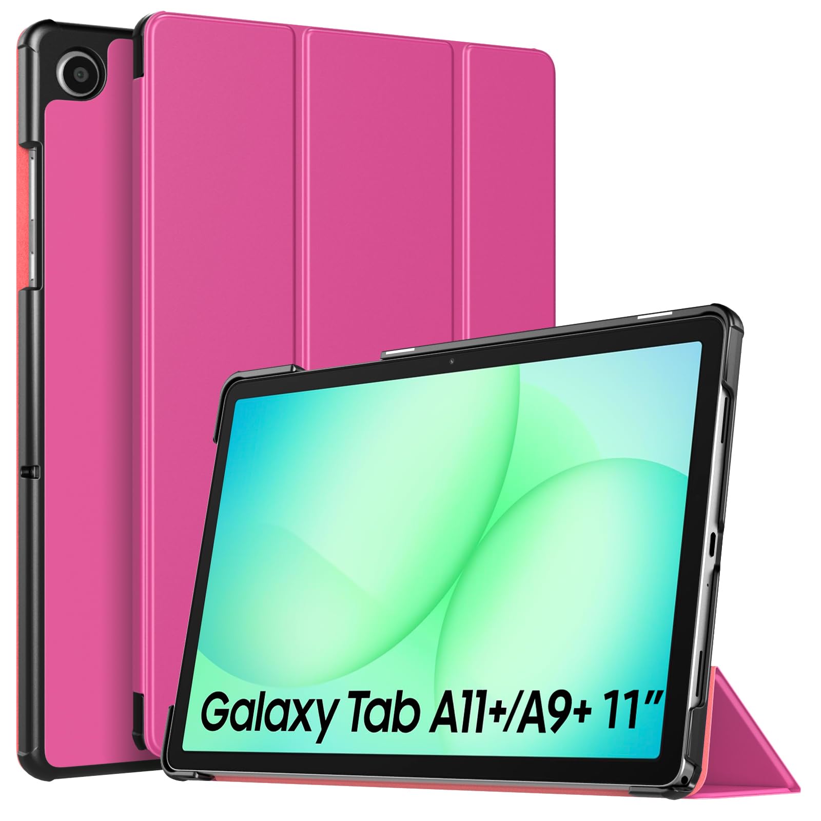 TiMOVO Hülle für Samsung Galaxy Tab A11+ Plus/A9+ Plus 11 Zoll (2025/2023), Schlanke, Leichte Schutzhülle mit Ständer und Harter Rückseite, Auto Aufwachen/Schlafen