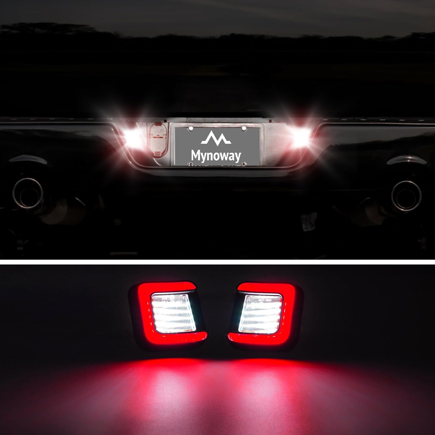 LED License Plate Light Tag Lights Compatible with 2003-2018 RAM 1500 2500 3500 Pickup Truck,Clear Lens Red LEDs,Rear Tag Lamp Replacement,2 PCS