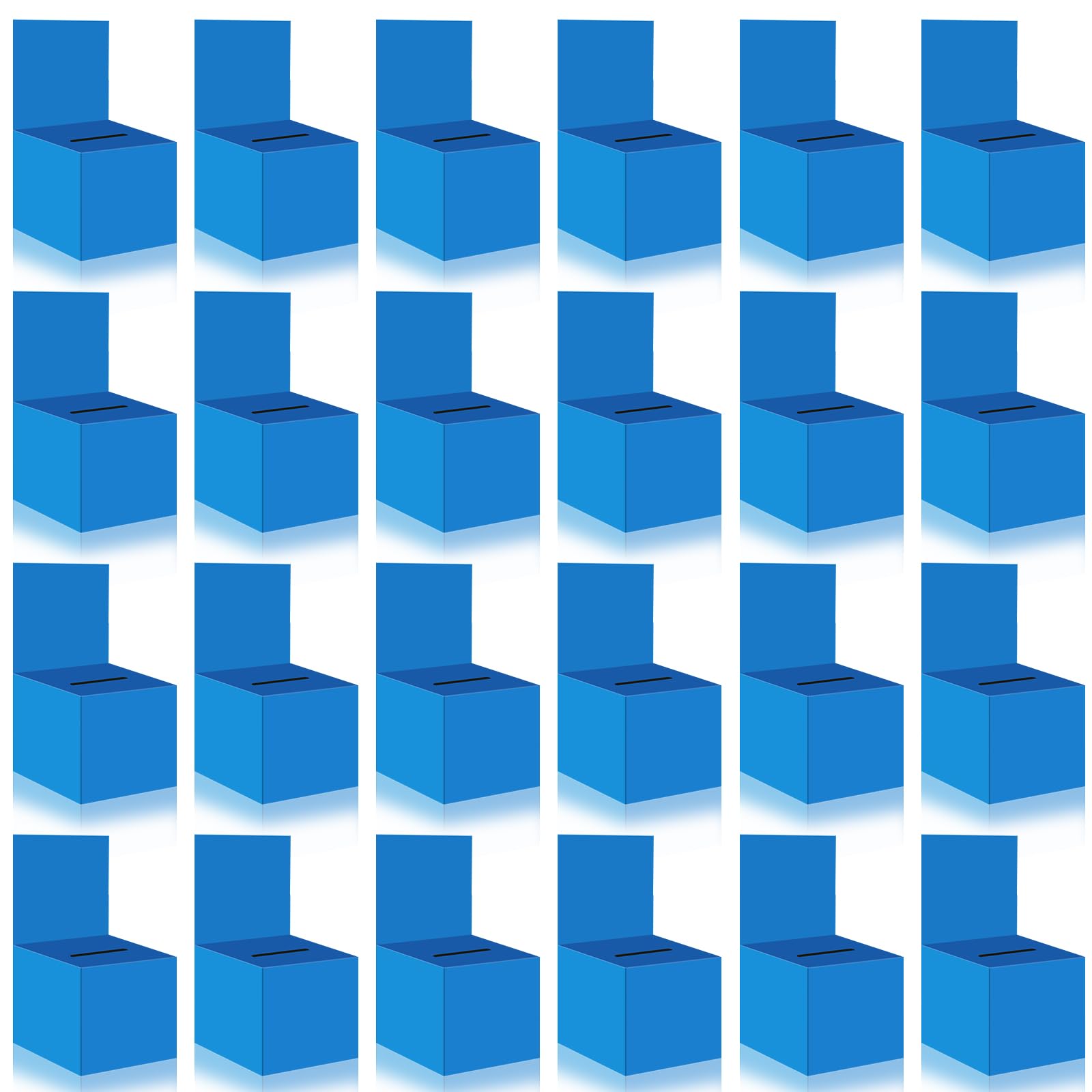 zzhxkjhky 24 Pcs Raffle Boxes Cardboard Box with Slot for Ticket and Removable Header, 6 x 6 x 6 Inch Ballot Box Donation Box Charity Box for