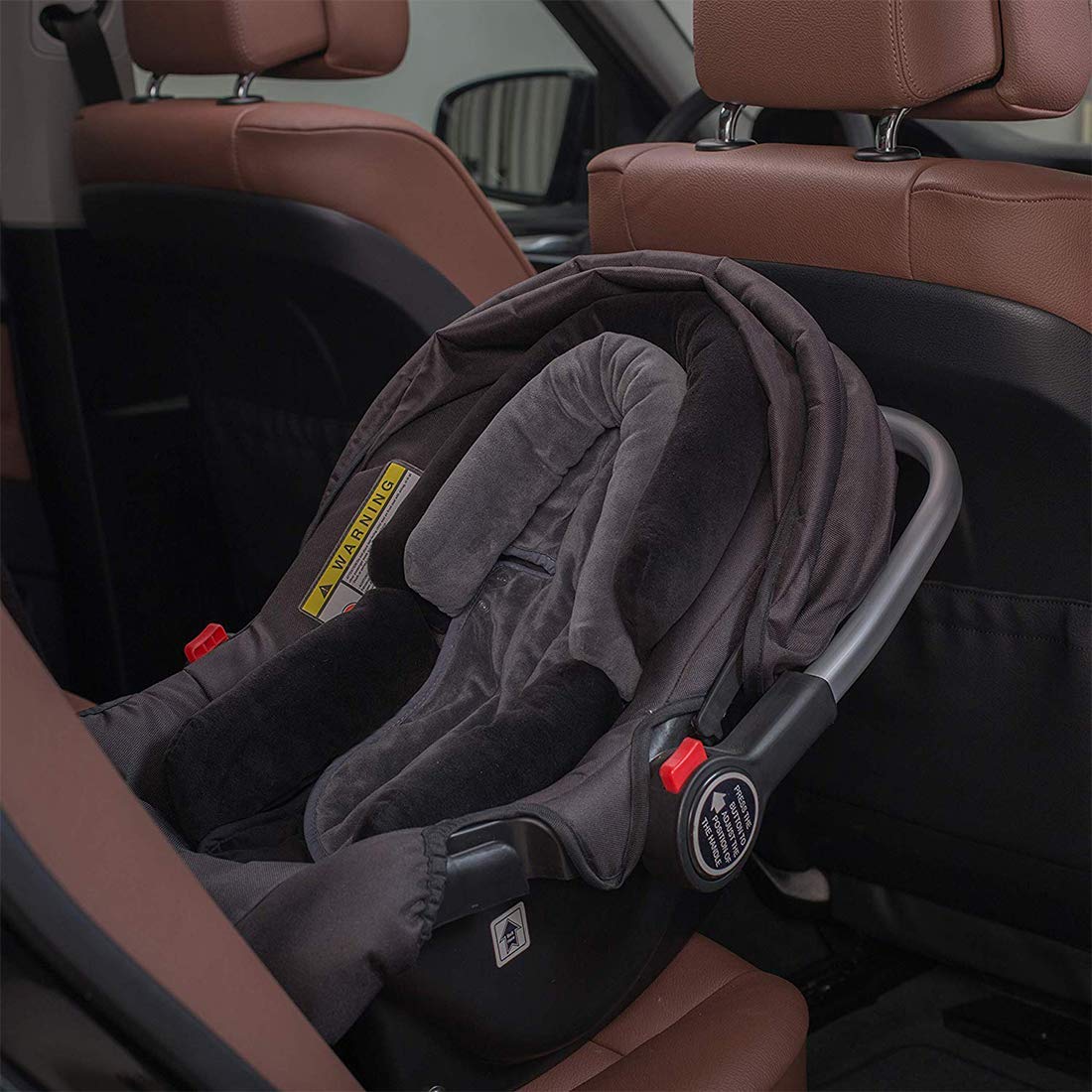 Upgrade Réducteur de siège 3 en 1 pour toutes les poussettes, siège bébé et support corporel pour nouveau-nés, nourrissons, coussin d'assise extra doux, idéal pour toutes les saisons, 53 x 33 cm