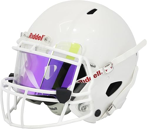 Miniatura 7 de Visera de fútbol transparente, visera de casco de fútbol para adultos y jóvenes, visera de protección de ojos con clips de visera de fútbol, fácil