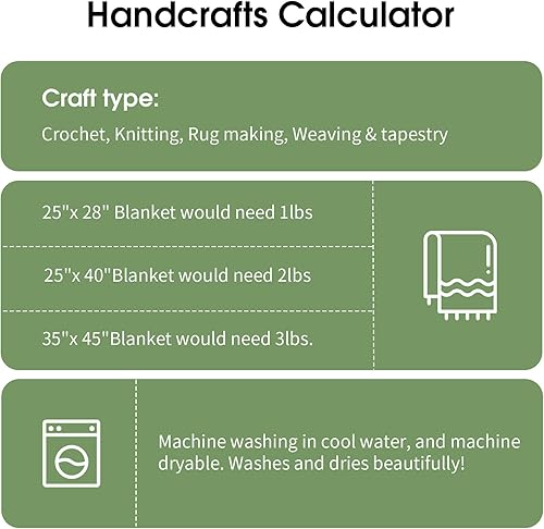 Miniatura 9 de Paquete de 8 hilos gruesos para tejer a ganchillo, hilo de felpilla esponjoso verde salvia, hilo de felpa suave voluminoso, hilo gigante grueso y