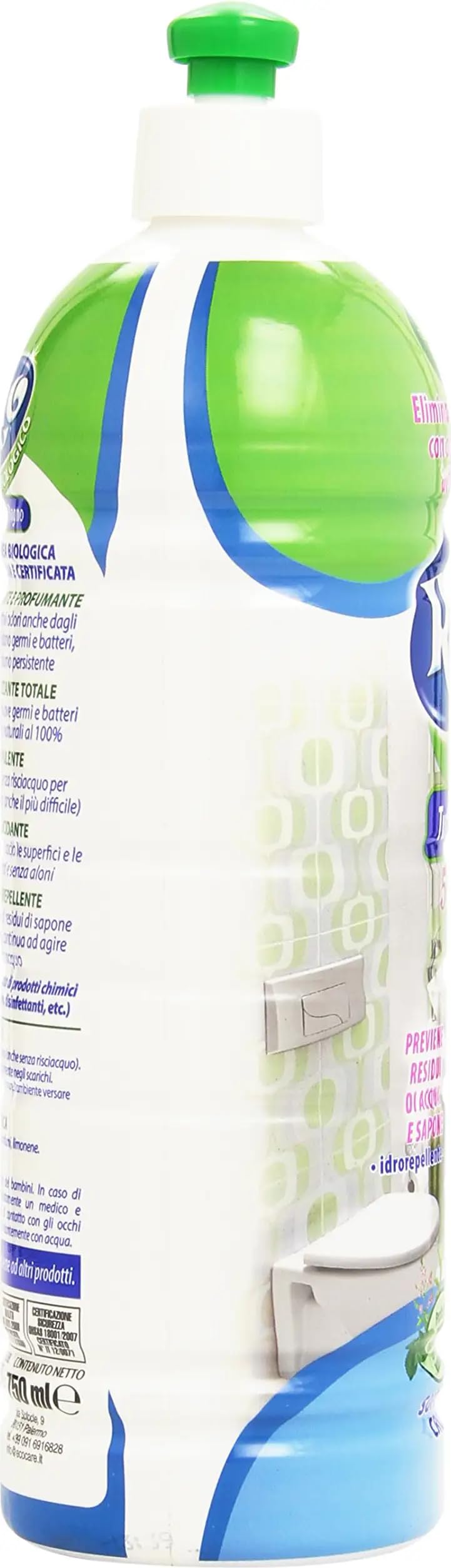 Rio - Limpiador de baño Tutto Bagno, 15 unidades, para todo el cuarto de baño, con aroma natural de menta 750 ml + llavero Beni Culinari gratuito