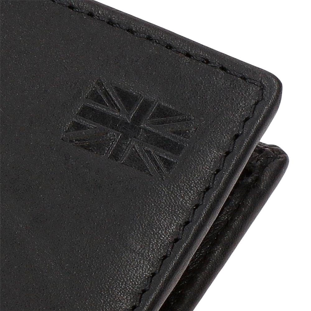 Pepe Jeans Cortland Cartera Vertical con Cierre de Clic Negro 8,5x10,5x1 cms Piel by Joumma Bags