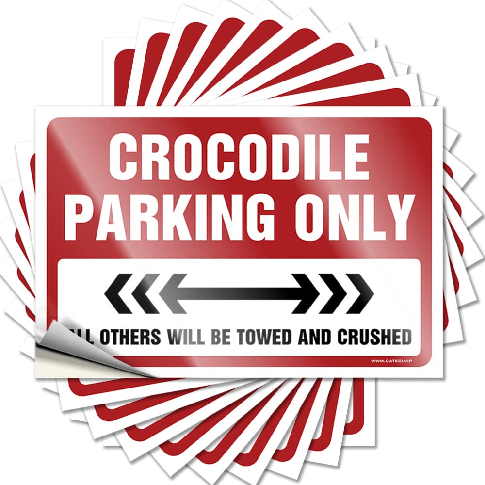 Lettering Sticker - Small Wall Crocodile Parking Only for Adults Emo Room Decor(12X18CM)