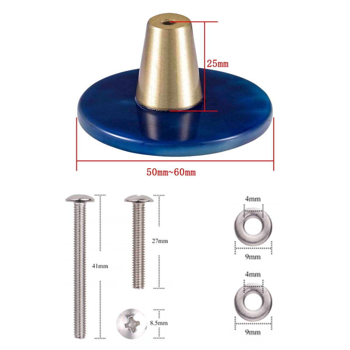 Lot De 10 Boutons De Tirage Ronds 35mm Pour Meuble - Cuisine, Chambre - Uxcell