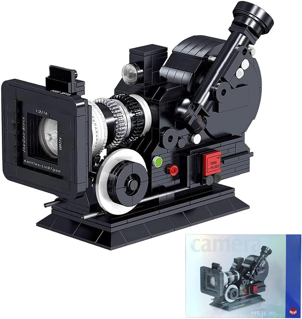 Technology Digital Camera Building Kit, 608 PCS Retro Camera Model Set, Compatible with Major Brands