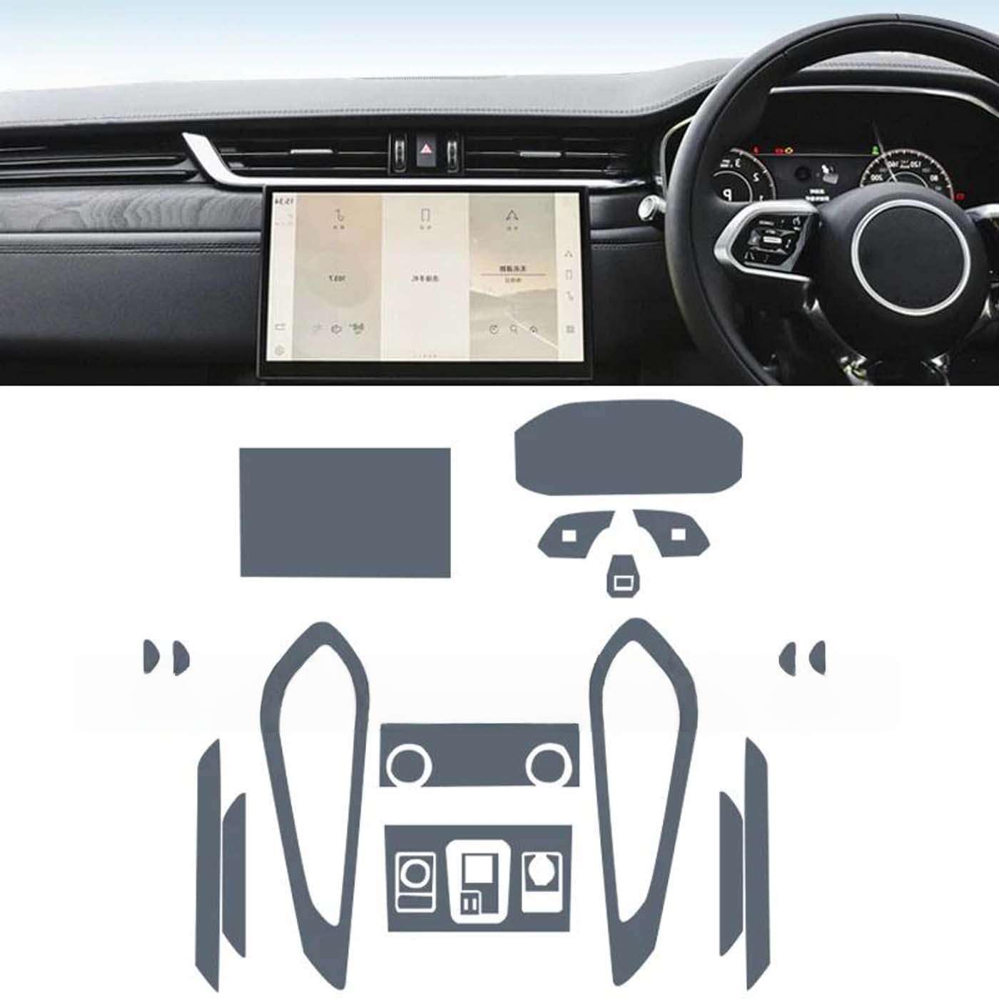 Pellicola Protettiva Trasparente in TPU per Interni Auto, Ideale per Console e carrozzeria, Compatibile con Jaguar F-Pace 2021-2024.