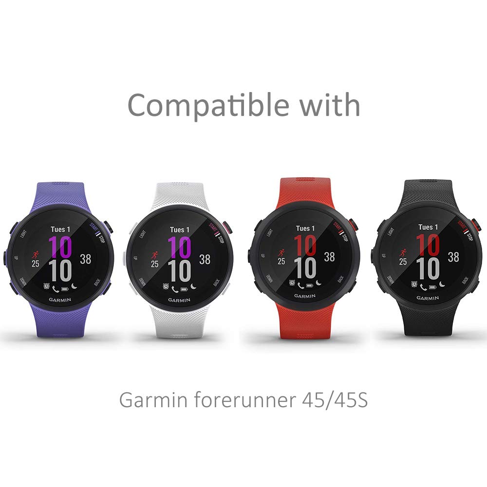 Watchband Compatible with Garmin forerunner 45/45S Replacement Bands - Woven Nylon Strap with Hook and Loop - Regular (10#)