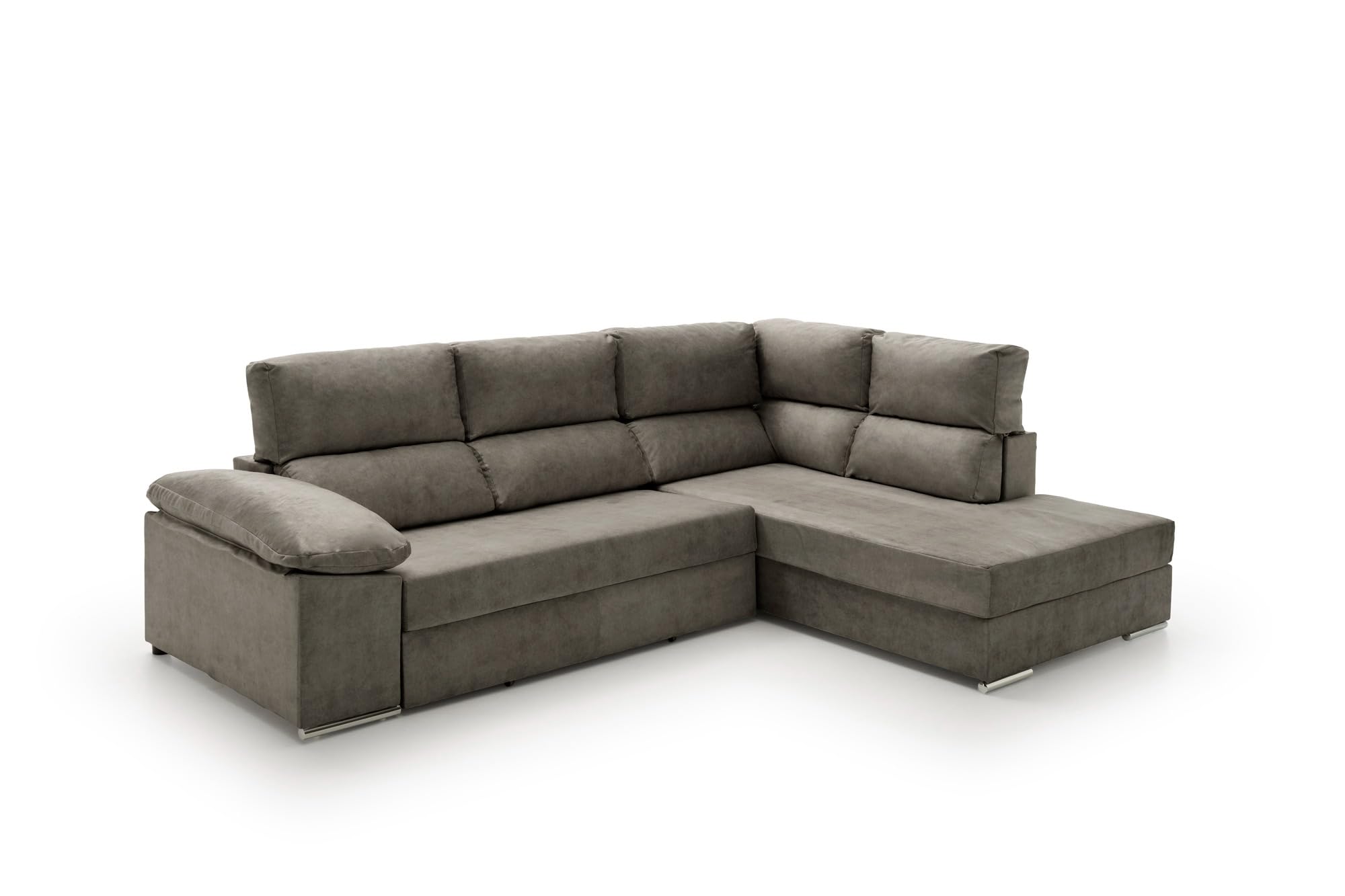 Velare | Sofa Cama Chaise Longue Fiorella Alta Gama Tostado Derecha