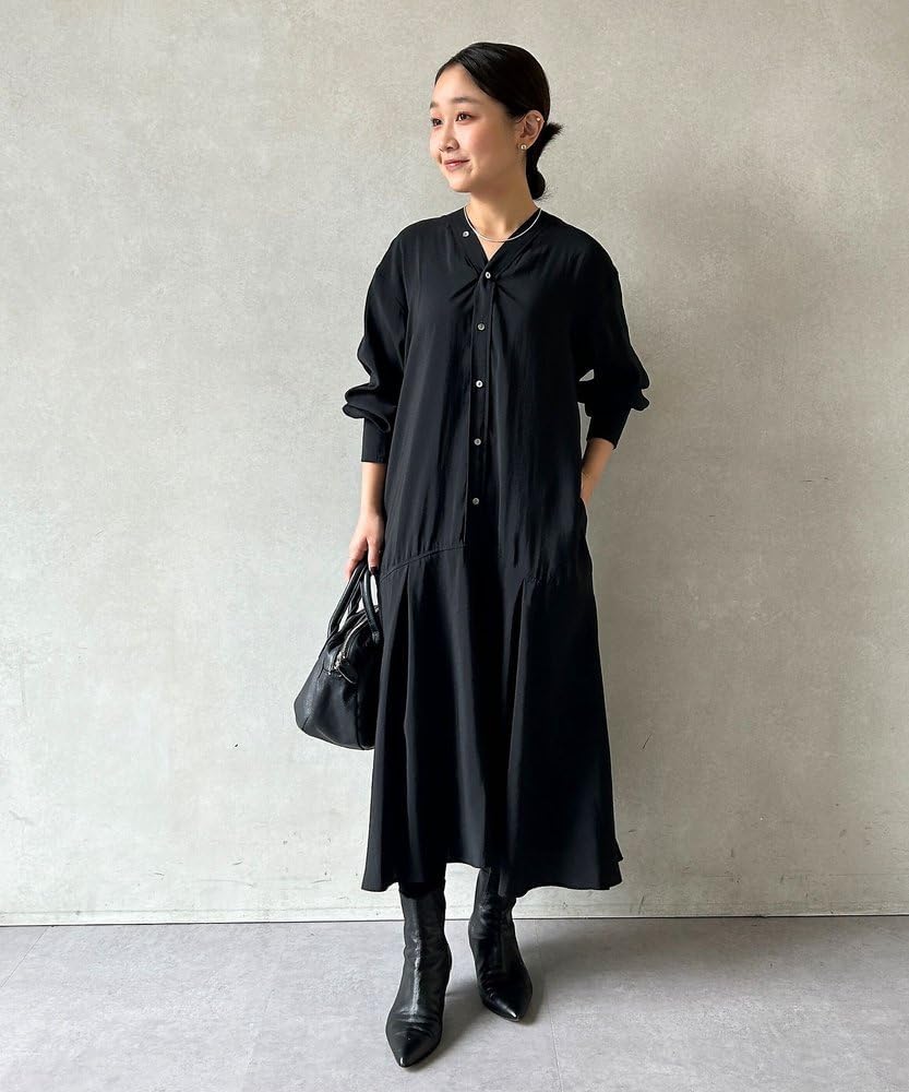 エミ] ハーフスリーブニットドッキングワンピース 13WFO251034  