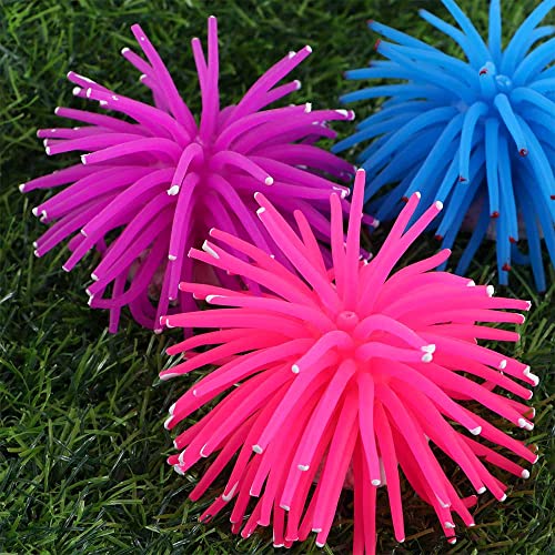 Image of Vctitil 6Pcs Colorful Silicone Aquarium Fish Tank Artificial Coral Plant Underwater Ornament Artificial Sea Urchin Ball for Fish Tank Decoration