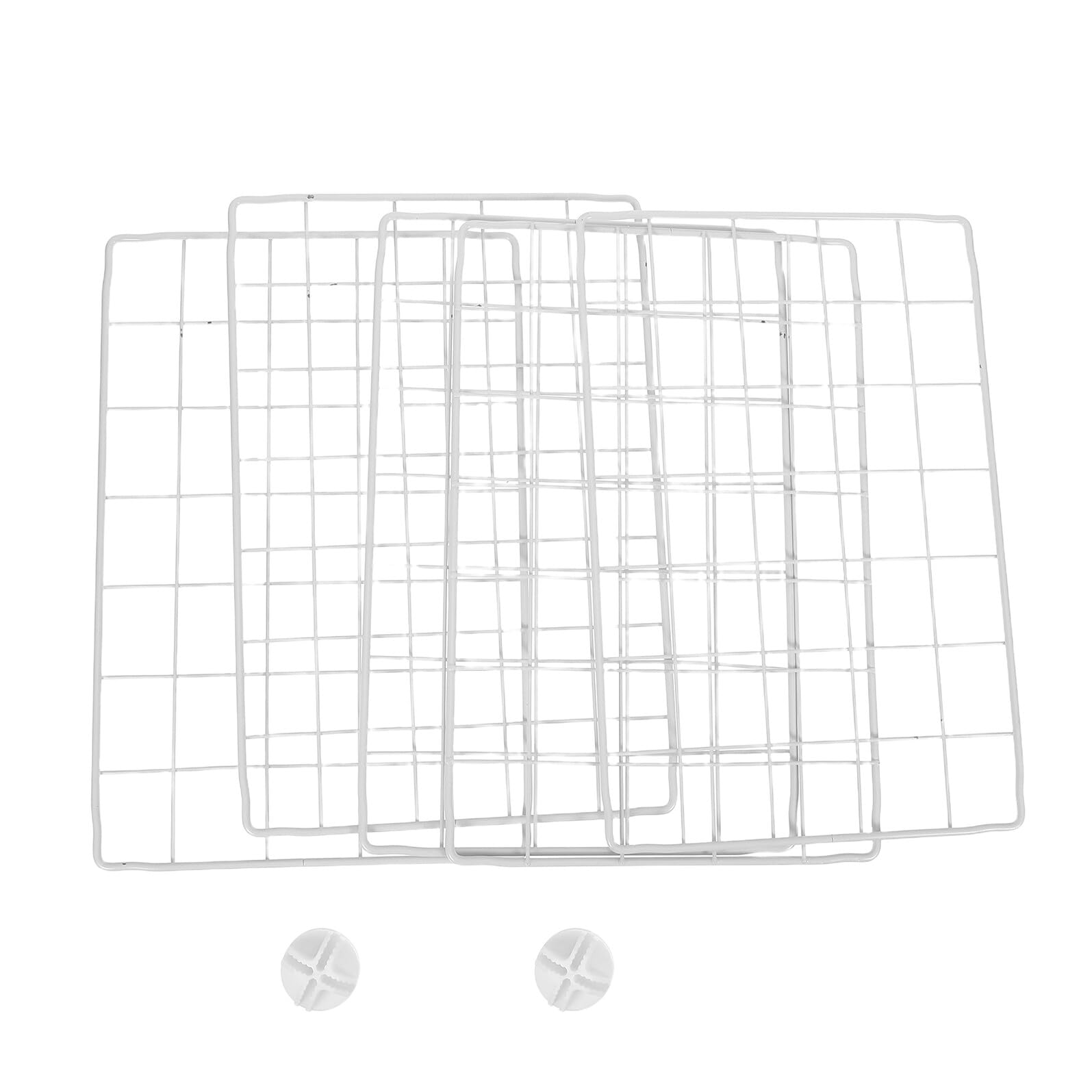 Cesta Organizadora de Congelador Rejilla Ajustable de Hierro Blanco | Diseño Creativo, para Alimentos y Bebidas, Uso en Nevera y Congelador, Mejora el Aprovechamiento del Espacio