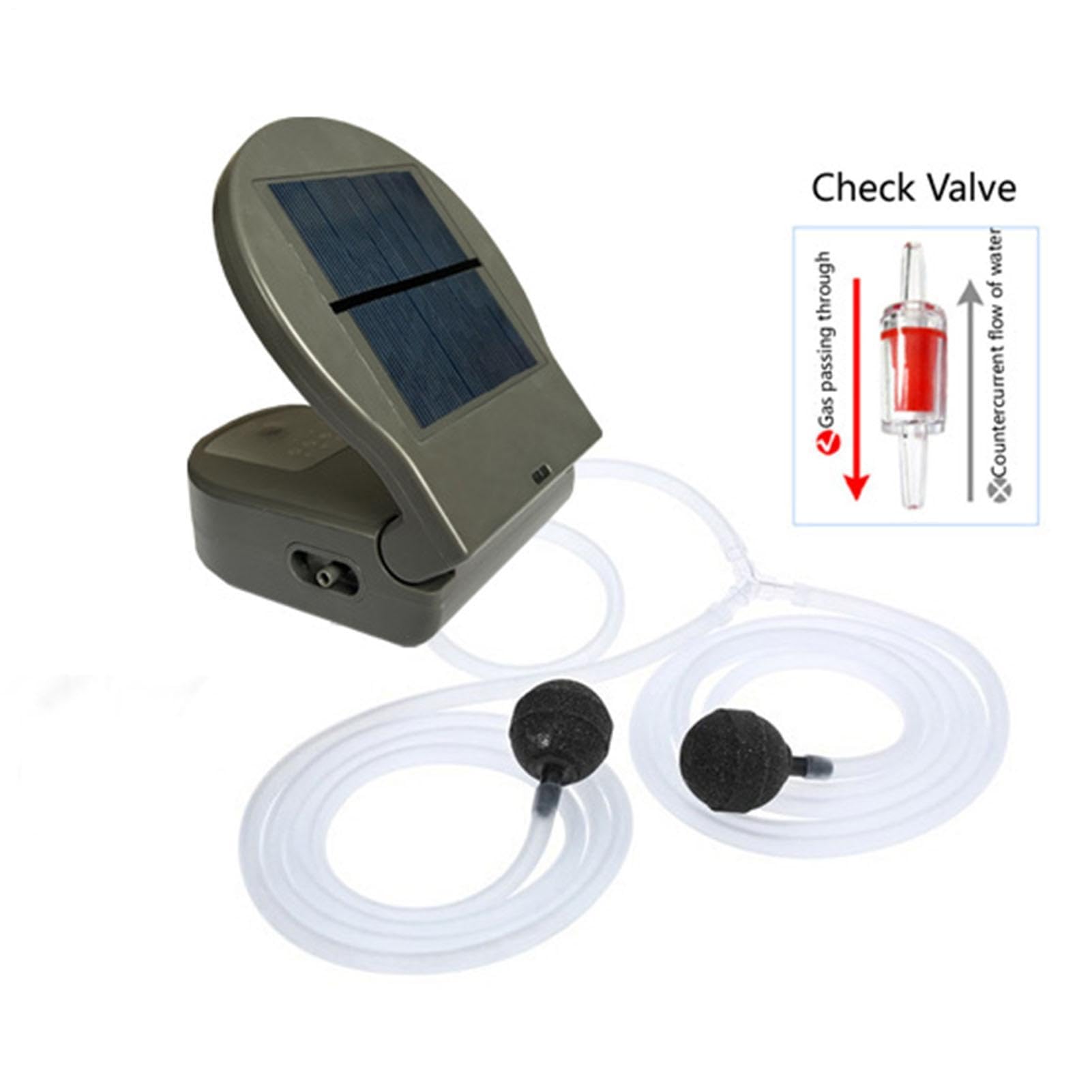 Aérateur De Bassin À Énergie Solaire Clip Arrière Avec Batterie 2600 mAh Et | Pompe À Air Solaire De Bassin À Poissons Pour Stockage Fruits De Mer Aquarium Pêche En Extérieur Jard