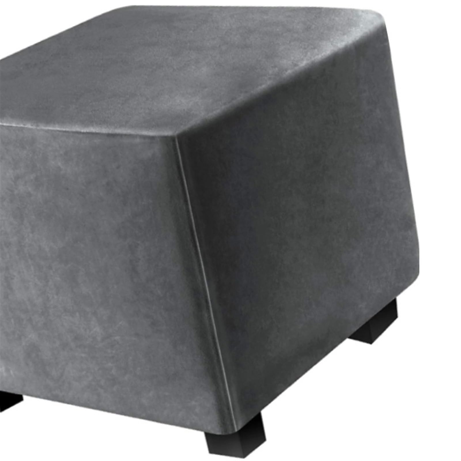 Ottoman Covers Stretch Square Foot Stool Covers Stretch to Fit Square Storage Stool Ottoman Covers Footstool Protector for Living Room，Removable Washable(Color:Dark Gray,Size:100x100 cm 39x39 in)