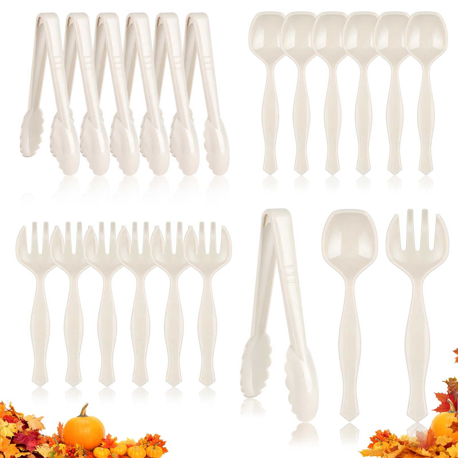 Plastic Serving Utensil Set - 18 Piece Buffet Set -14 Plastic Serving Utensil Set - 18 Piece Buffet Set -14
