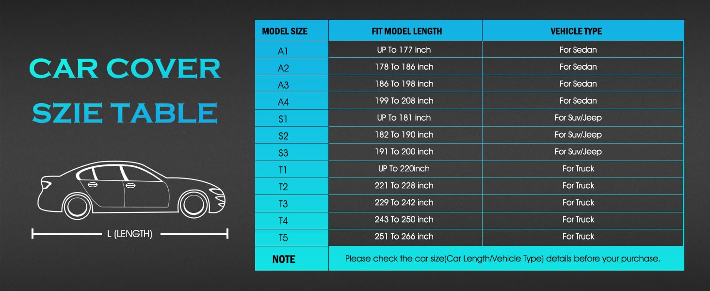 SUV Car Cover Waterproof All Weather for Automobiles Size S2 Universal Fit for Toyota RAV4 Honda CRV BMW — view 7