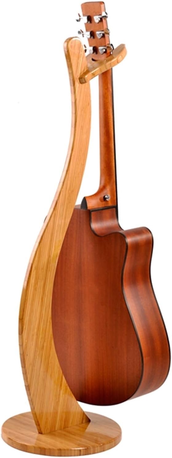Miwayer Guitar Stand-Handcrafted from Real Bamboo, Solid Bamboo Floor Stands For Acoustic, Classical, Electric Guitar,Ukulele