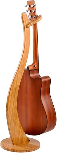 Miniatura 2 de Miwayer Soporte de guitarra hecho a mano de bambú real, soportes de piso de bambú sólido para guitarra acústica, clásica, guitarra eléctrica, ukelele