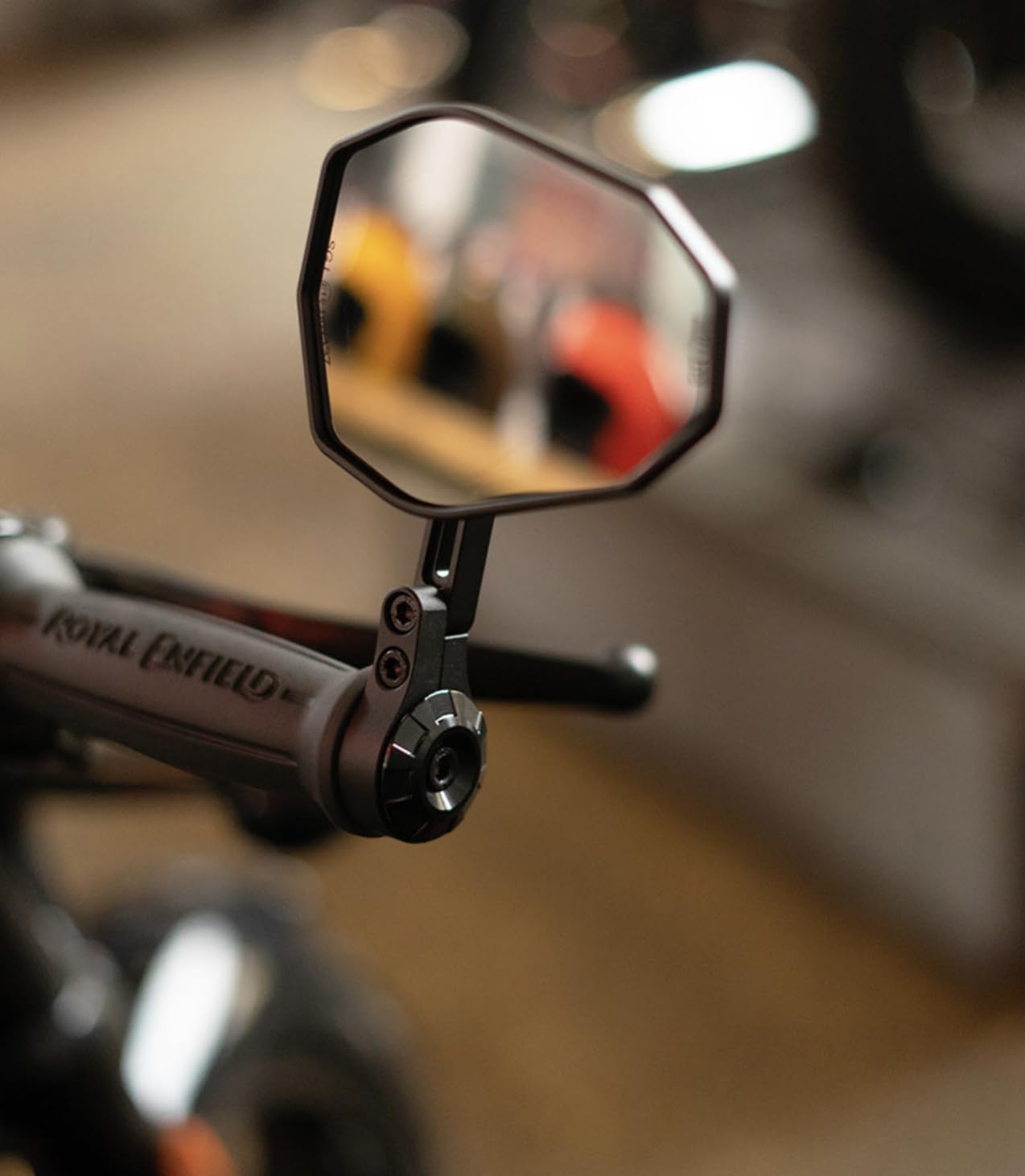 Specchietto Bar End "SHIELD" Omologato ECE - 100mm - Cafe Twin