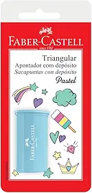 Apontador com Depósito, Faber-Castell, SM/125TZF, Cores Pastel Sotidas