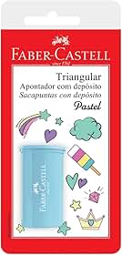 Apontador com Depósito, Faber-Castell, SM/125TZF, Cores Pastel Sotidas