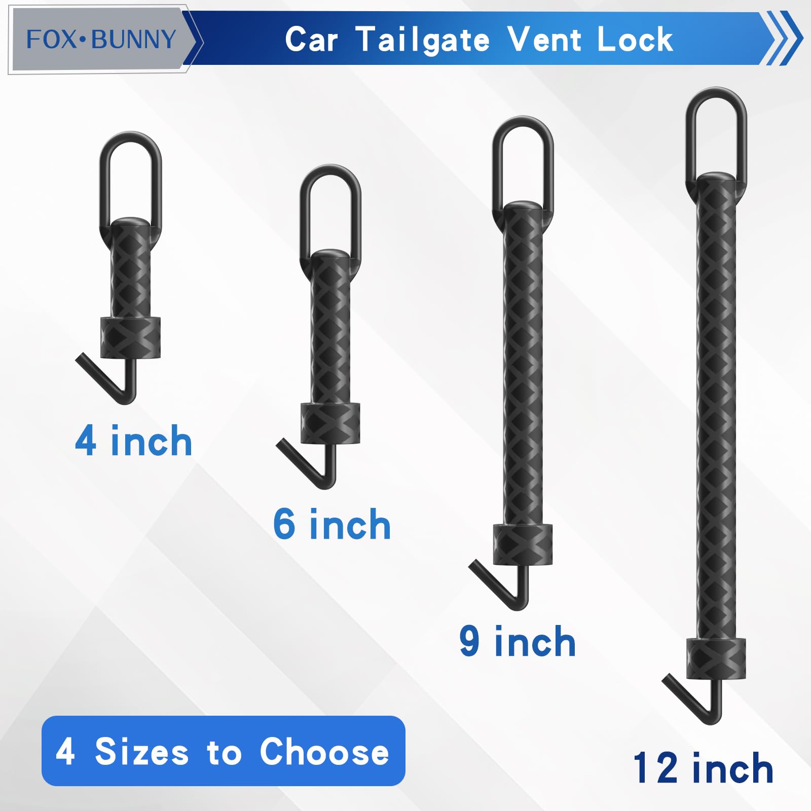 Heckklappenaufsteller – Pet Ventilation Car Door Lock – Latch Hook Dog Guard for Car Boot/Trunk Lid – for Estate Cars, Hatchbacks, Vans & More (4 inch)