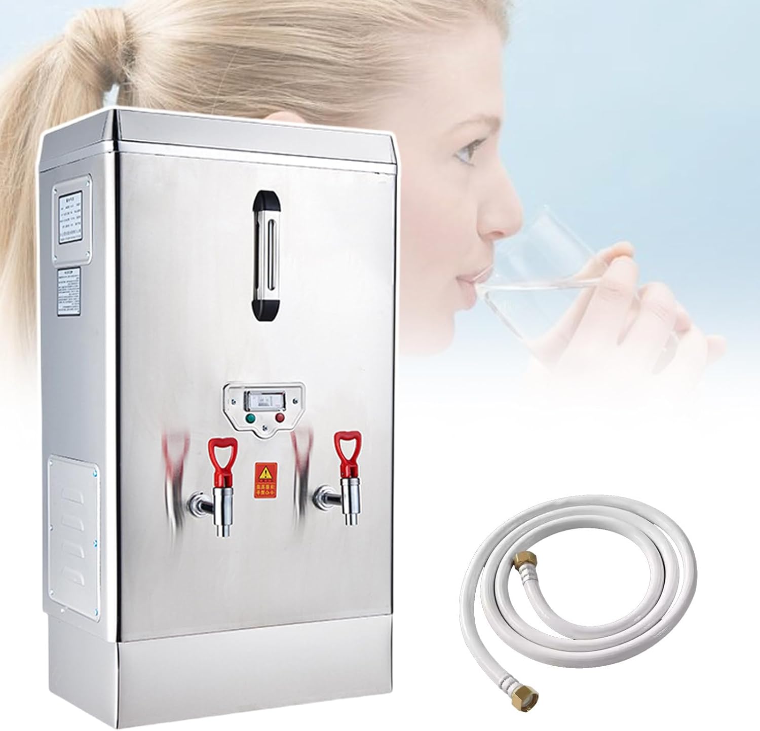 Large-Scale Water Boiler, 30L/60L Large Capacity,with Heating and Insulation Indicator Light,Thickened Stainless Steel Body,220V-30L