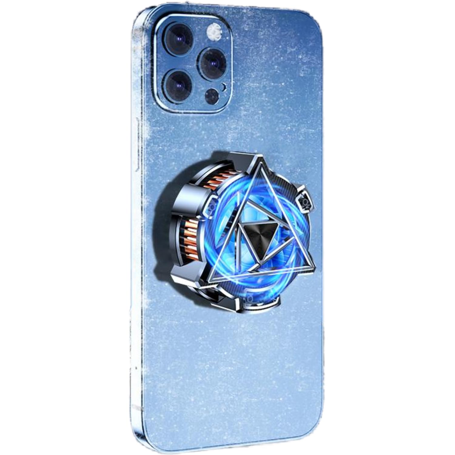 CHONCHOW Magnetic Mobile Cooler, Phone Cooler for iPhone 12/13/14 Compatible,RGB Lights,Gaming Fan for Android and iPhone, iPad/Mobile Phone USB Cooling Fan Cooler (Black)