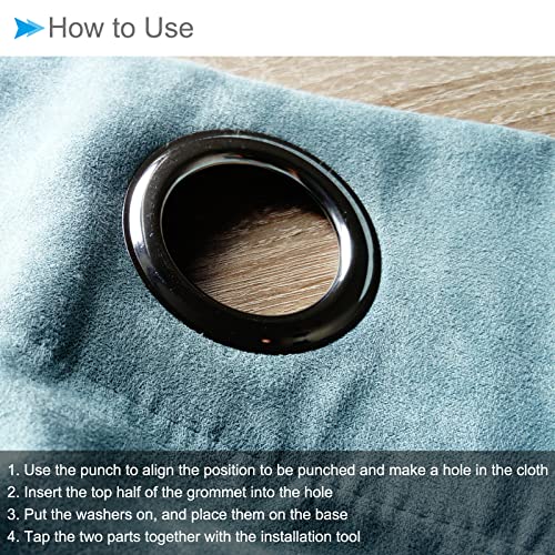 Cocud Grommet Tool Kit, 20Mm 3/4" Id, Copper With 3 Setter Tools & Storage Box Metal Grommets Eyelets Kit 2 Colors - (Applications: For Belts Tents Shoes Clothes Leather Diy), 50-Set #TOP6