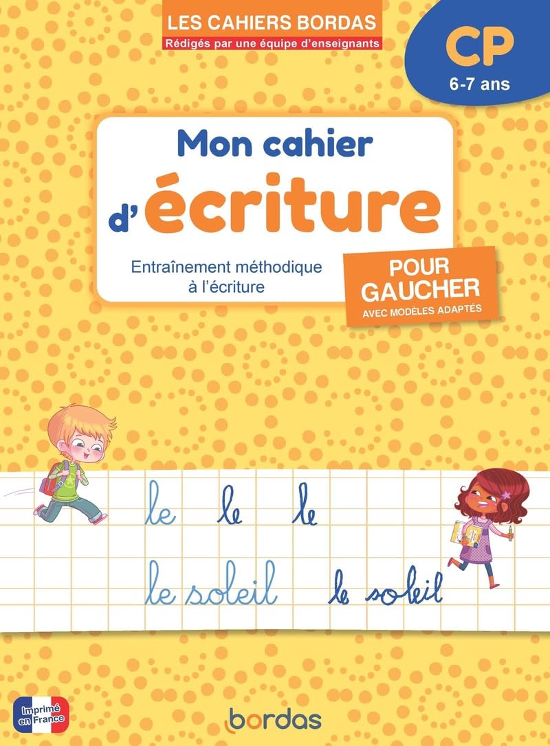 Les cahiers Bordas - Mon cahier d'écriture pour gaucher CP