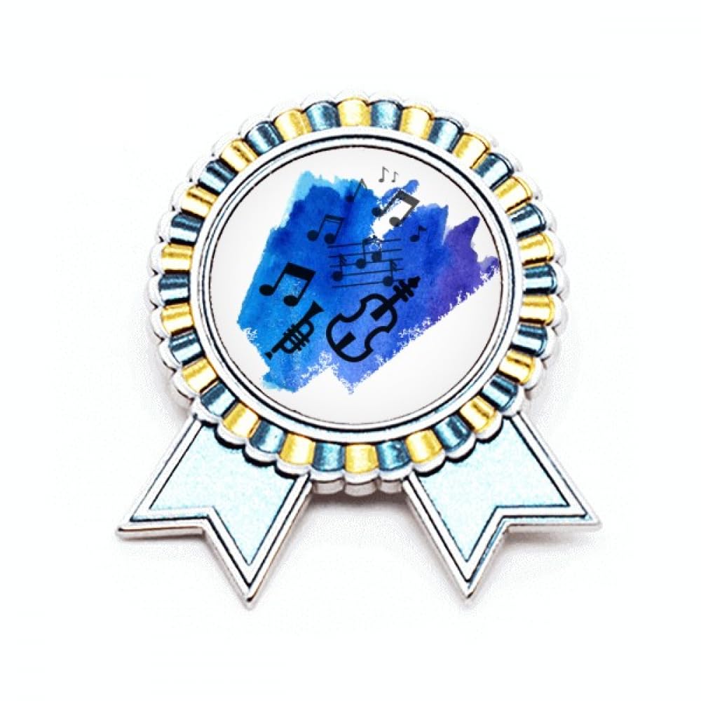 Broche musique métal bleu M accessoire mode veste pour mélomane - 4